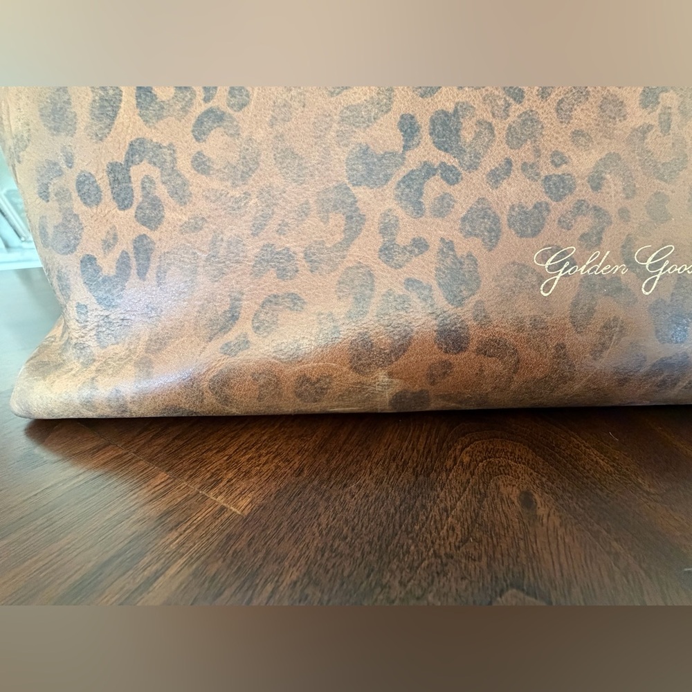 Golden Goose Leopard Leather Tote with Cuyana Leather Insert, dust bags, & tag - Picture 12 of 16